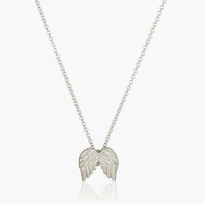 Silver Guardian Angel Wings Necklace